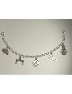 PULSERA PLATA CON COLGANTES CACERES
